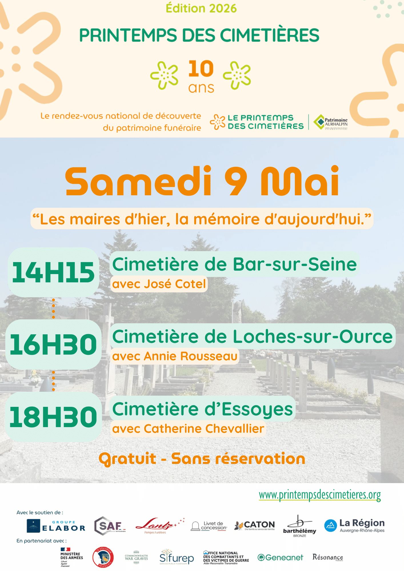 Printemps des cimetières